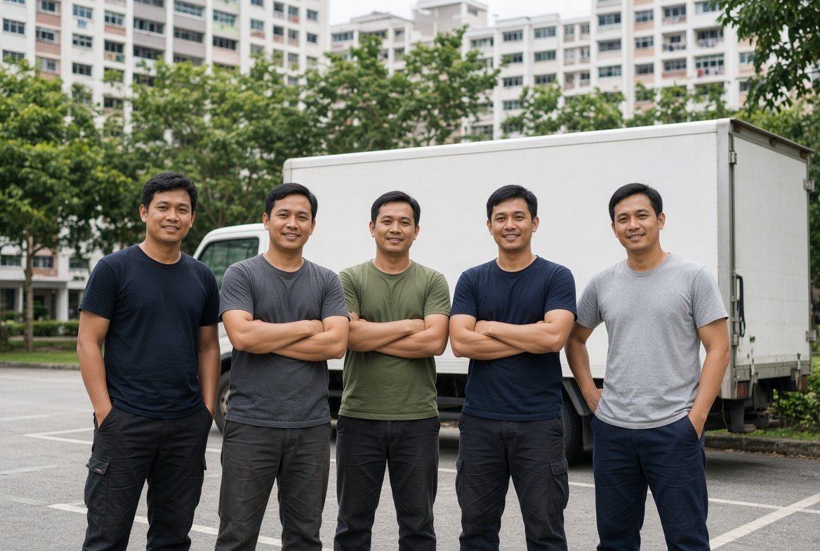 The KSA Movers crew in front of their truck